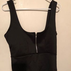 PrettyLittleThing black bodysuit, size 12